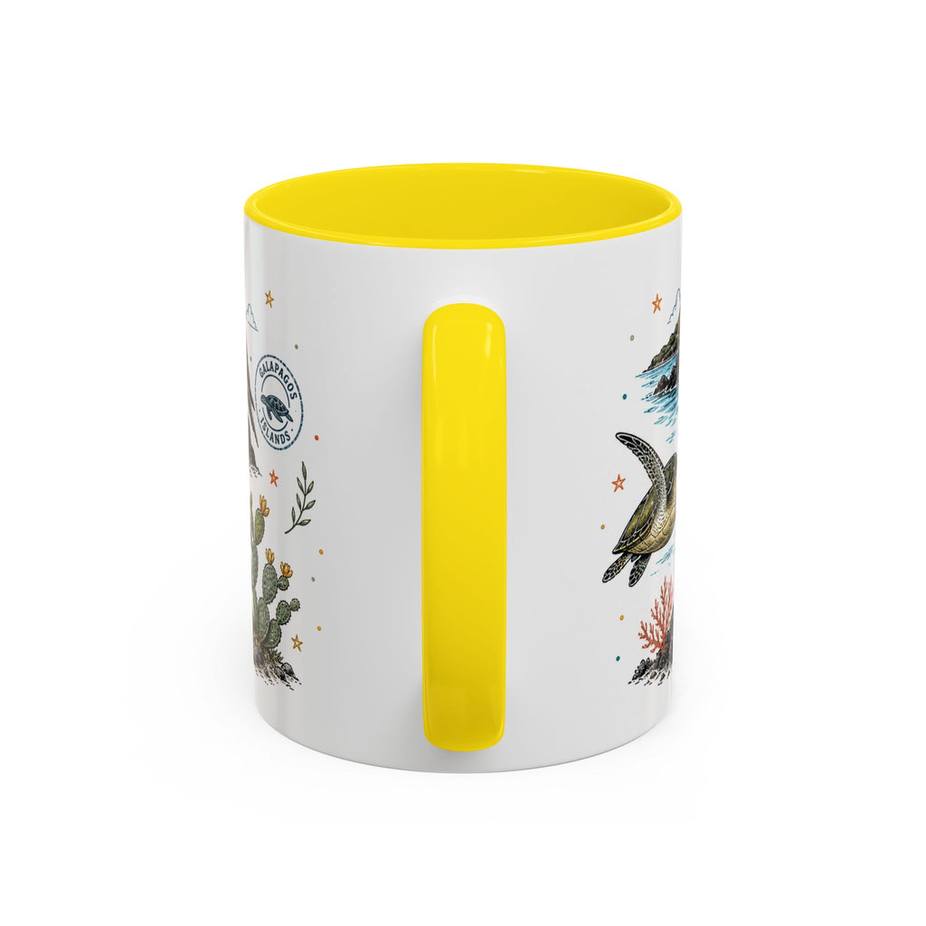 Galapagos Islands Coffee Mug | Travel Destination Souvenir Gift | Accent Color Ceramic 11oz 15oz