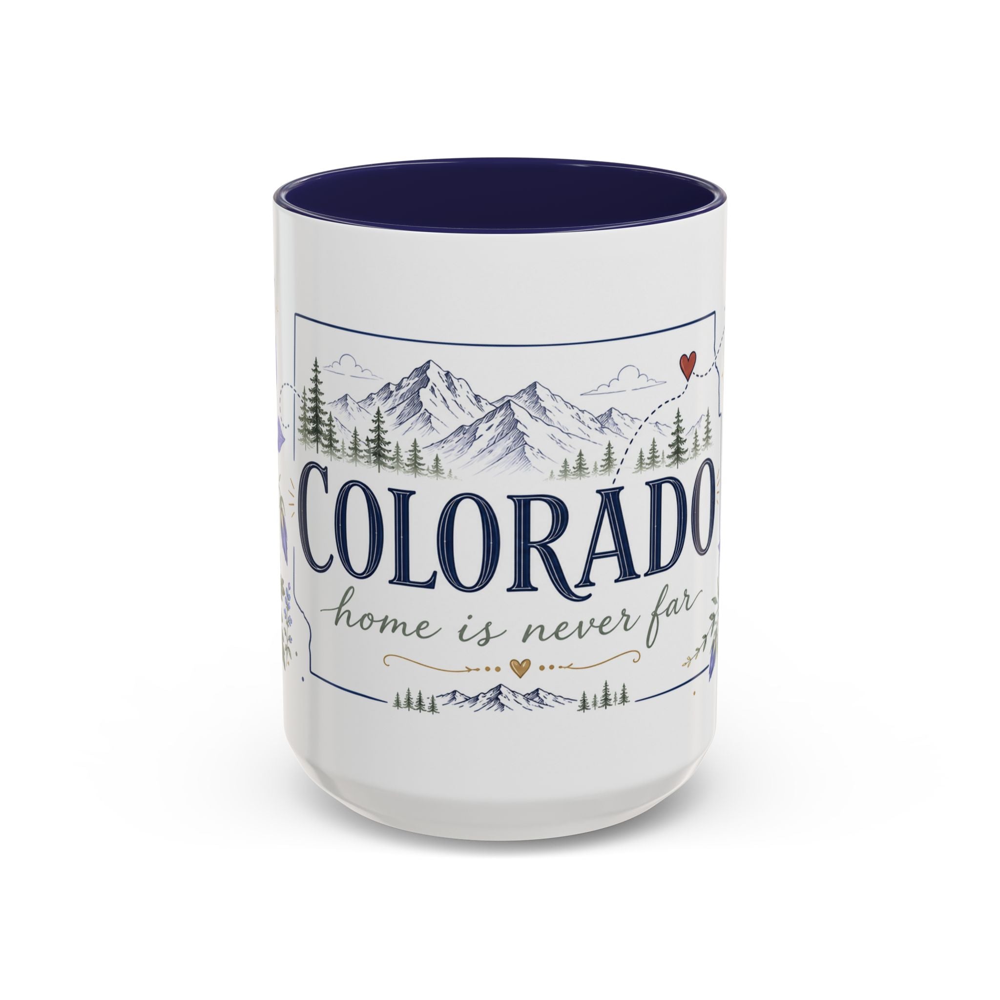 Colorado State Mug | Rocky Mountain Botanical Design | Moving Away Gift