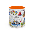 Istanbul Travel Mug | European City Souvenir Accent Coffee Mug | 11oz 15oz Ceramic Cup