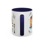Copenhagen Christmas Mug | Watercolor Travel Souvenir | Holiday Gift | Accent Ceramic Coffee Cup 11oz 15oz