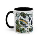 Iguazu Falls Coffee Mug | Travel Destination Souvenir Gift | Accent Color Ceramic 11oz 15oz