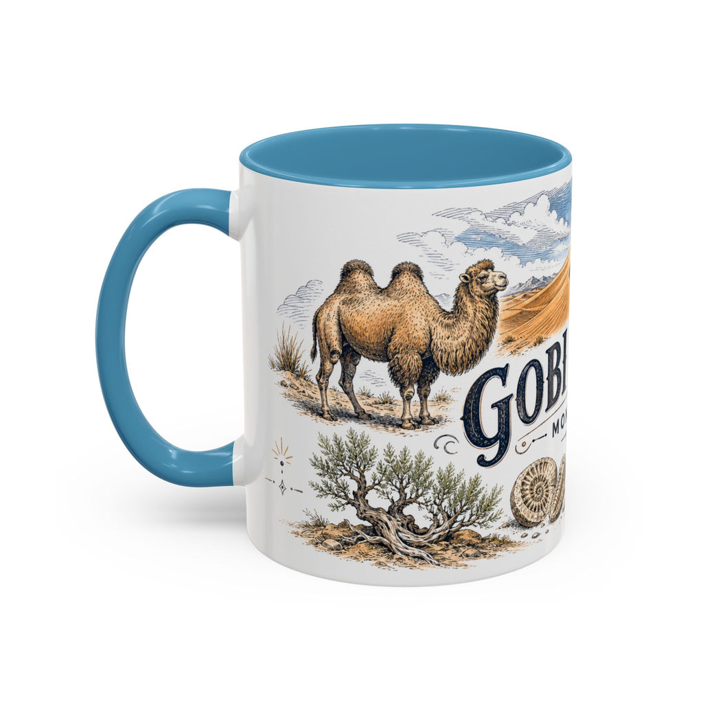 Gobi Desert Mug, Mongolia Travel Souvenir, Bucket List Gift, Accent Ceramic Coffee Mug 11oz 15oz