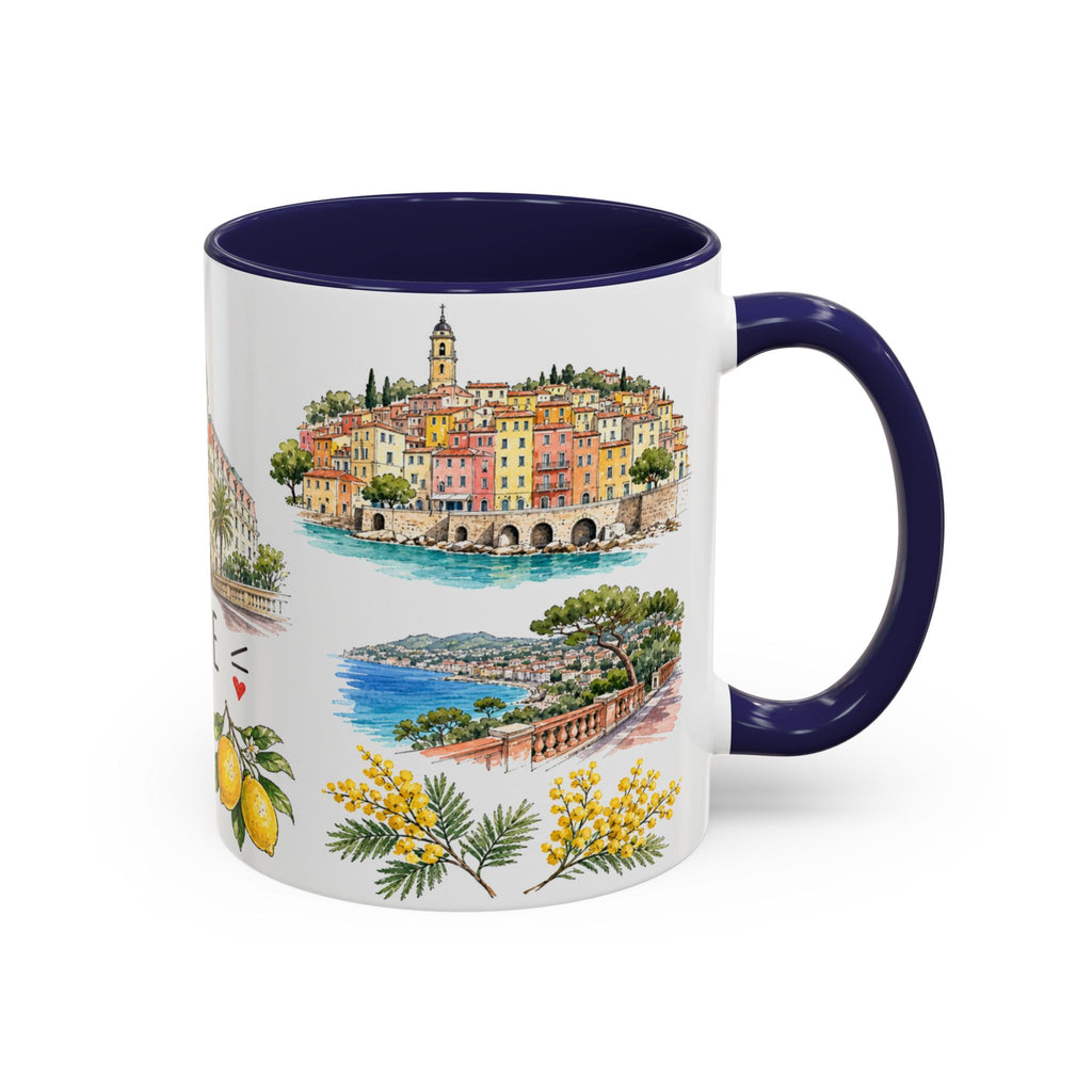 Nice Illustrated Travel Mug | City Souvenir Accent Coffee Mug | 11oz 15oz Ceramic Cup