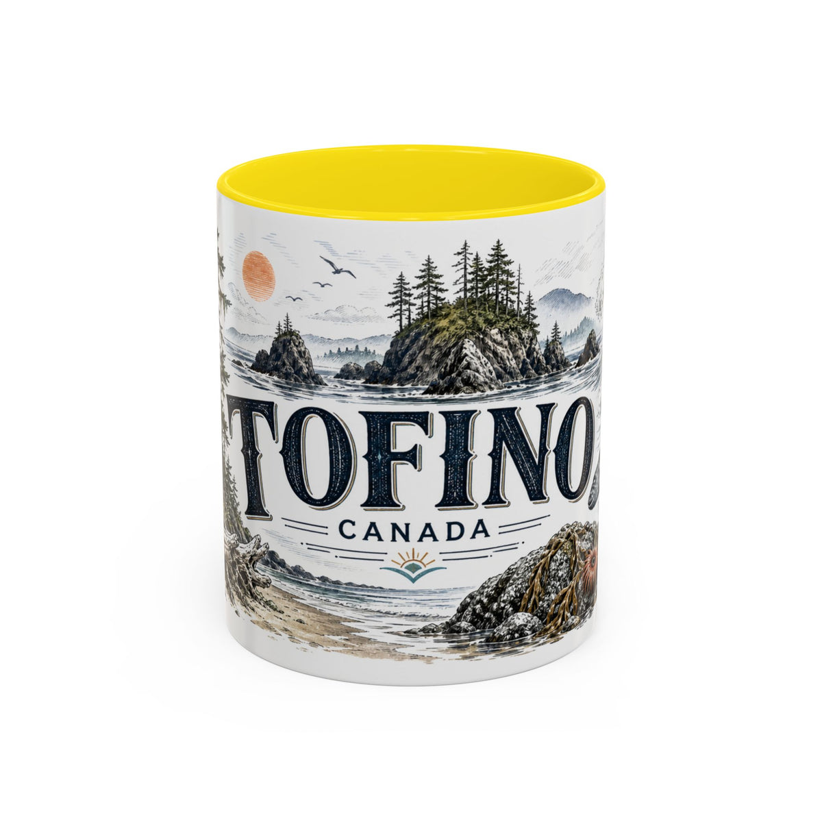 Tofino Mug, Canada Travel Souvenir, Bucket List Gift, Accent Ceramic Coffee Mug 11oz 15oz