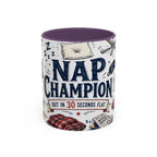 Nap Champion Coffee Mug | Father's Day Gift for Dad | Accent Color Ceramic 11oz 15oz