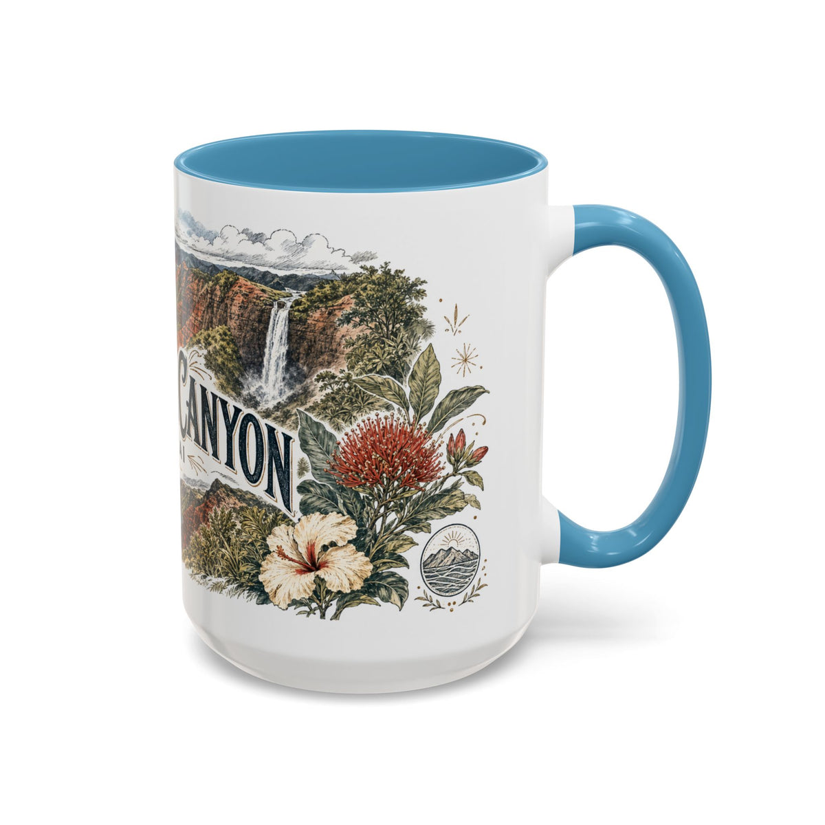 Waimea Canyon Mug, Kauai Travel Souvenir, Bucket List Gift, Accent Ceramic Coffee Mug 11oz 15oz
