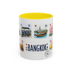 Bangkok Coffee Mug | Postage Stamp Collage Mug | Travel Souvenir Accent Cup 11oz 15oz