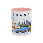 Ghana Coffee Mug | Travel Souvenir Accent Mug | Place Gift Ceramic Cup 11oz 15oz