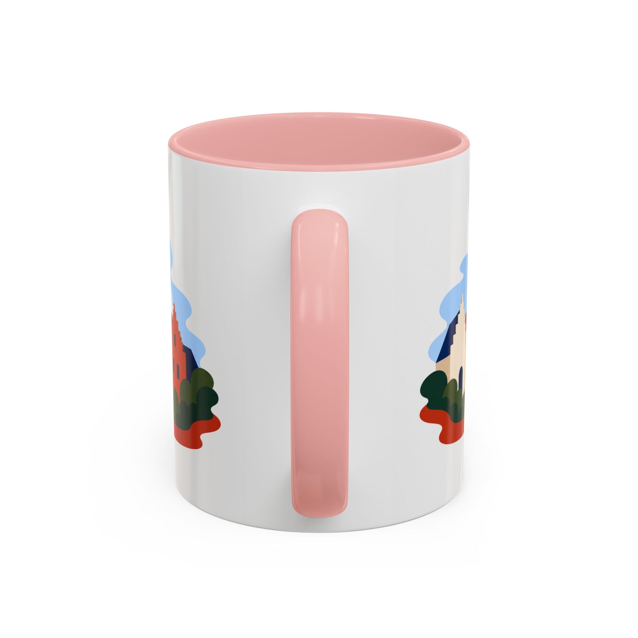 Bruges Coffee Mug | Travel Destination Souvenir Gift | Accent Color Ceramic 11oz 15oz