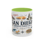 San Diego Coffee Mug | California Souvenir City Gift | Accent Color Ceramic 11oz 15oz