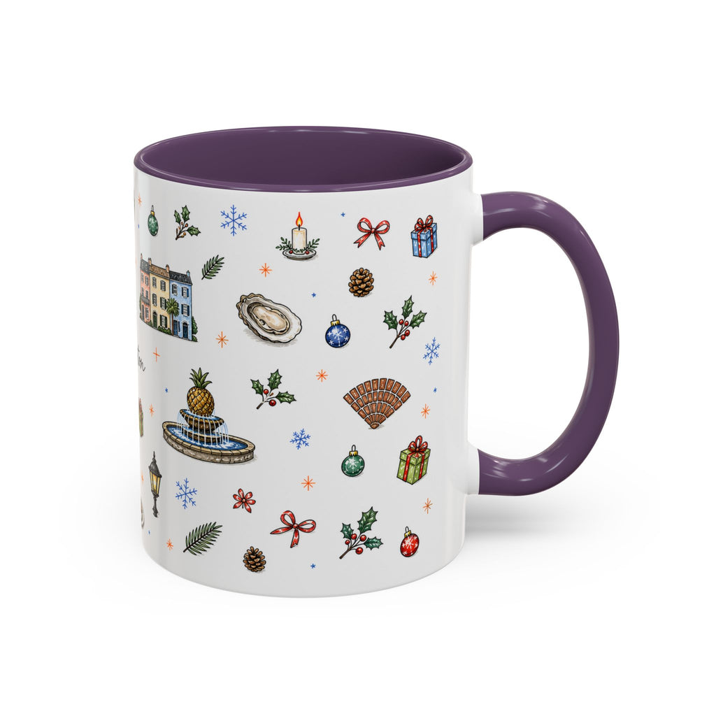 Charleston Christmas Mug | Watercolor City Souvenir, Holiday Travel Gift (11oz/15oz)