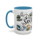 San Luis Obispo Coffee Mug | United States Travel Souvenir | Vintage Illustrated City Gift | 11 oz 15 oz Accent Mug