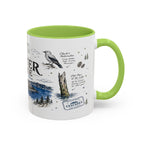Crater Lake National Park Coffee Mug | Oregon Volcano Blue Lake Hiking Gift | Accent Color Ceramic 11oz 15oz