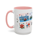 Hong Kong Coffee Mug | Postage Stamp Collage Mug | Travel Souvenir Accent Cup 11oz 15oz