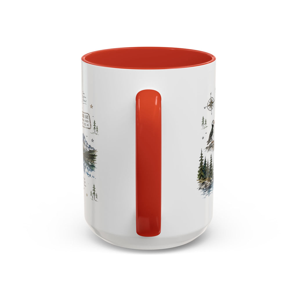Glacier Bay National Park Coffee Mug | Alaska Wilderness Kayaking Gift | Accent Color Ceramic 11oz 15oz