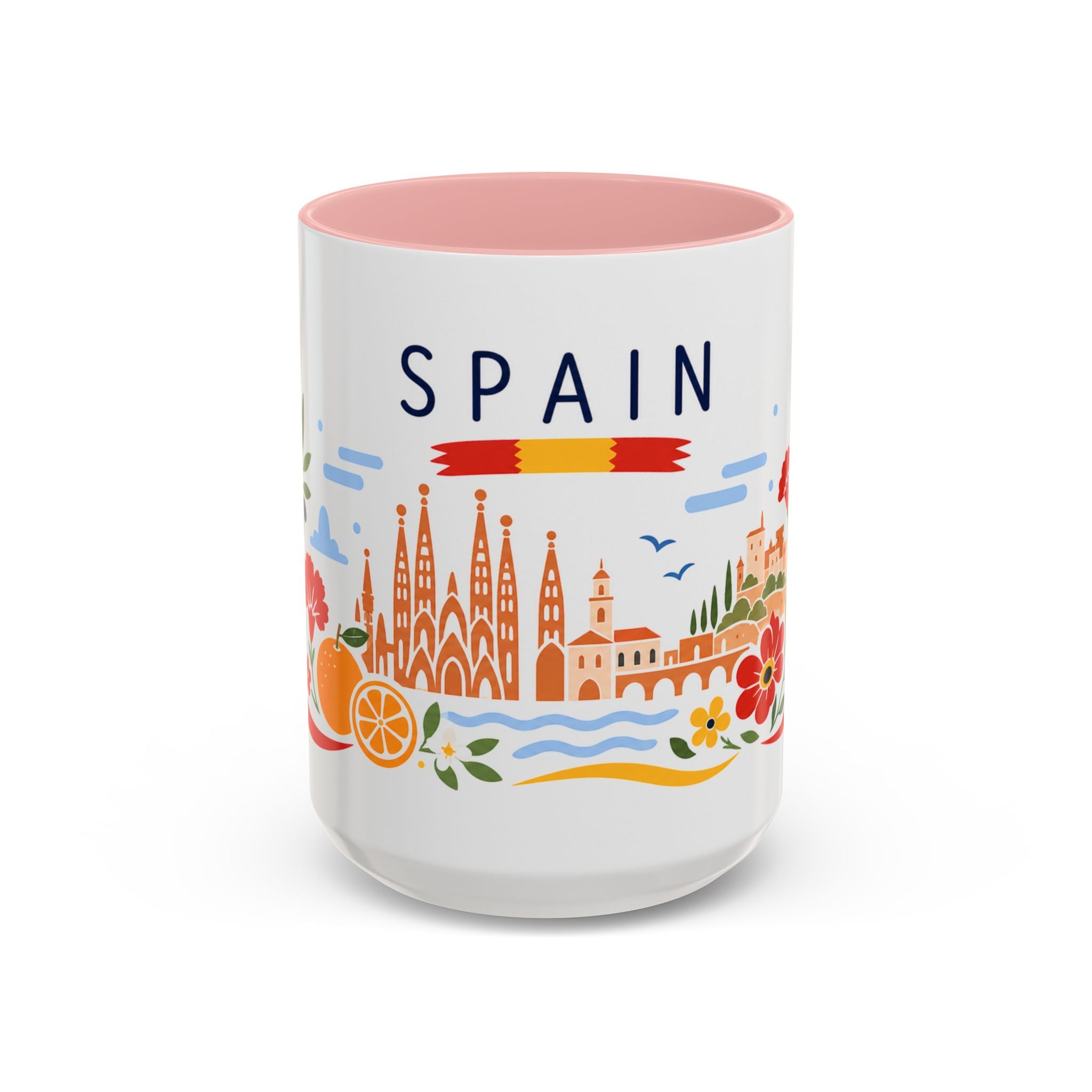 Spain Coffee Mug | Travel Souvenir Accent Mug | Country Gift Ceramic Cup 11oz 15oz