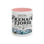 Kenai Fjords National Park Coffee Mug | Alaska Coastal Wildlife Hiking Gift | Accent Color Ceramic 11oz 15oz