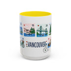 Vancouver Coffee Mug | Postage Stamp Collage Mug | Travel Souvenir Accent Cup 11oz 15oz