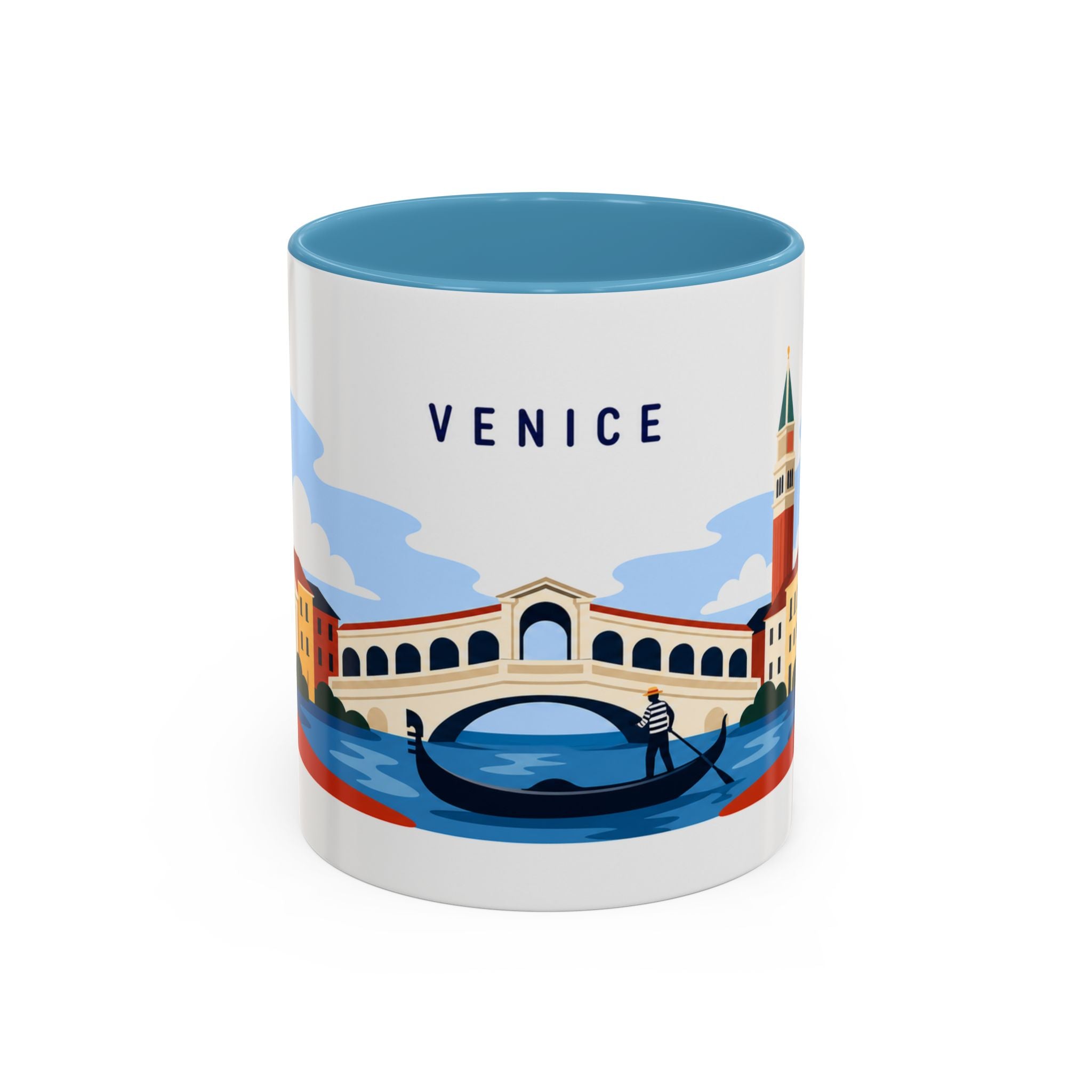 Venice Coffee Mug | Travel Destination Souvenir Gift | Accent Color Ceramic 11oz 15oz