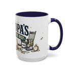 Grandpa's Stories Are The Best Coffee Mug | Gift From Grandkids | Accent Color Ceramic 11oz 15oz