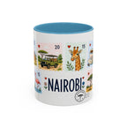 Nairobi Coffee Mug | Postage Stamp Collage Mug | Travel Souvenir Accent Cup 11oz 15oz
