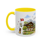 Lauterbrunnen Illustrated Travel Mug | Switzerland Souvenir Accent Coffee Mug | 11oz 15oz Ceramic Cup