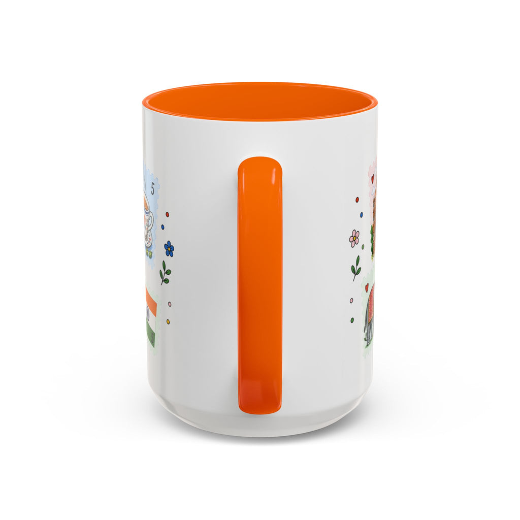 Jaipur Coffee Mug | Postage Stamp Collage Mug | Travel Souvenir Accent Cup 11oz 15oz