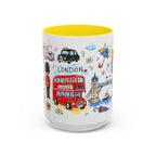 London Travel Mug | European City Souvenir Accent Coffee Mug | 11oz 15oz Ceramic Cup