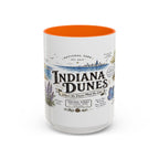 Indiana Dunes National Park Coffee Mug | Indiana Lake Michigan Beach Gift | Accent Color Ceramic 11oz 15oz