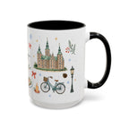 Copenhagen Christmas Mug | Watercolor Travel Souvenir | Holiday Gift | Accent Ceramic Coffee Cup 11oz 15oz