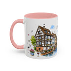 Strasbourg Illustrated Travel Mug | France Souvenir Accent Coffee Mug | 11oz 15oz Ceramic Cup