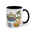 Stockton Illustrated Travel Mug | City Souvenir Accent Coffee Mug | 11oz 15oz Ceramic Cup
