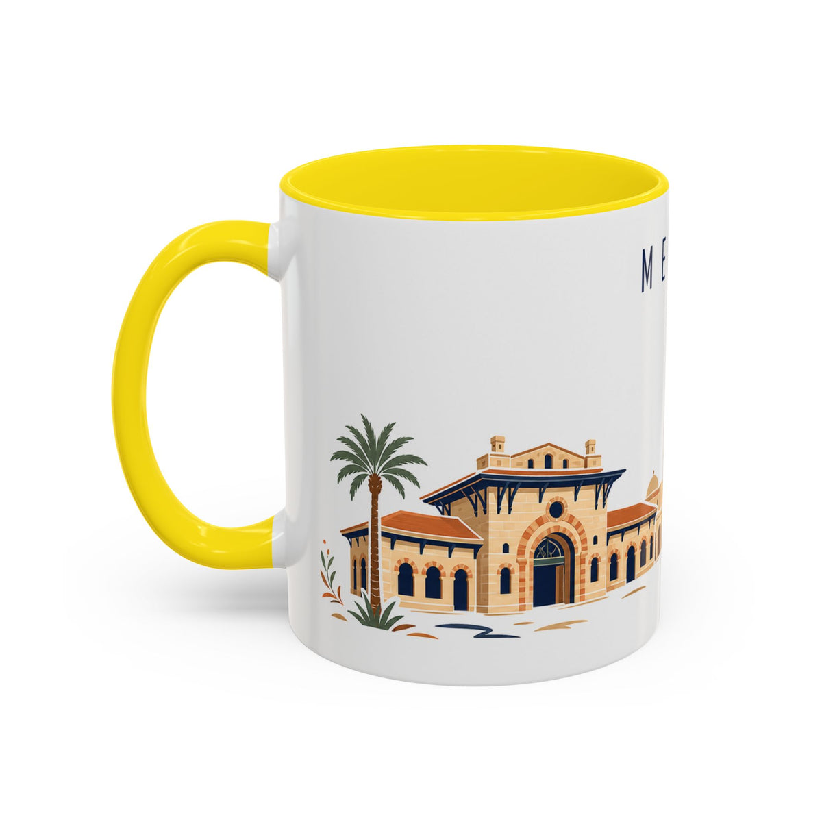 Medina Coffee Mug | Saudi Arabia Travel Souvenir | Porcelain Decal City Gift | 11oz 15oz Accent Mug