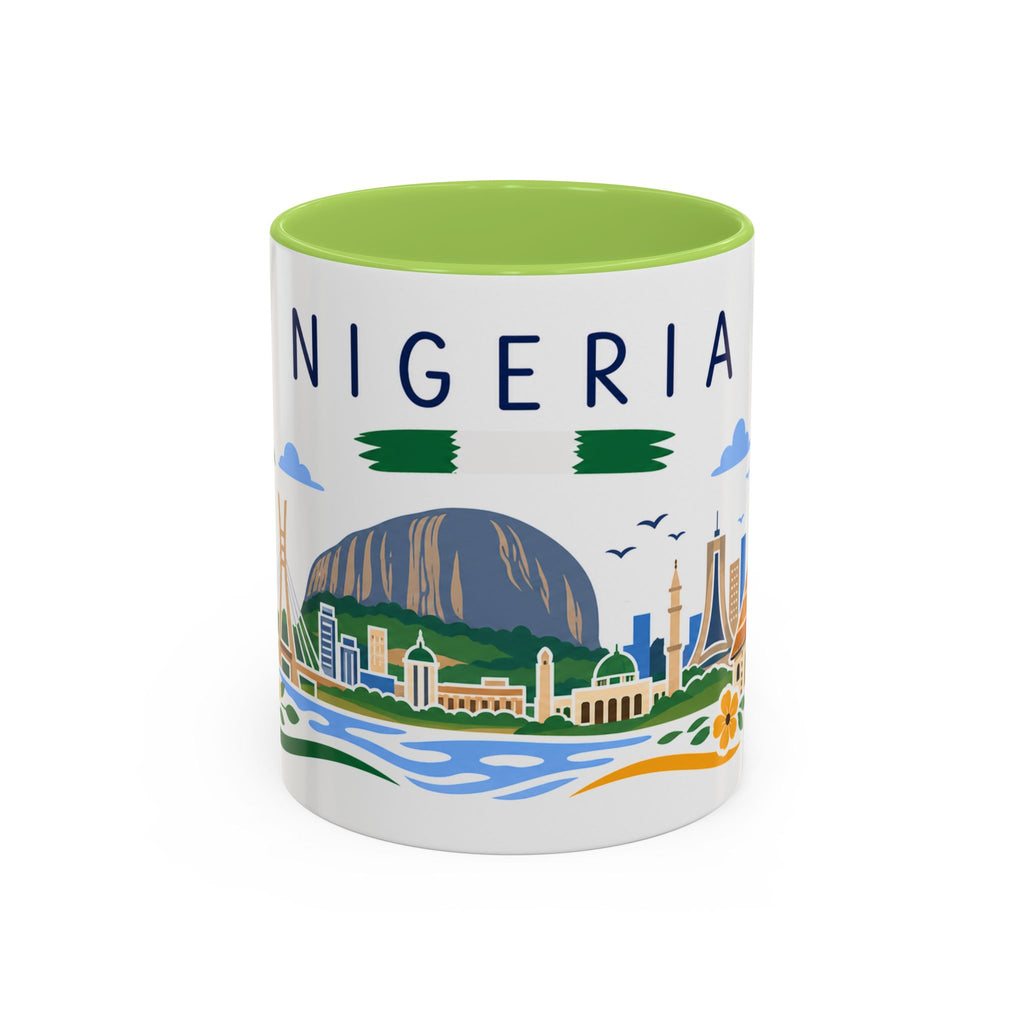 Nigeria Coffee Mug | Travel Souvenir Accent Mug | Country Gift Ceramic Cup 11oz 15oz