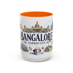 Bangalore Coffee Mug | India Souvenir Travel Gift | Accent Color Ceramic 11oz 15oz