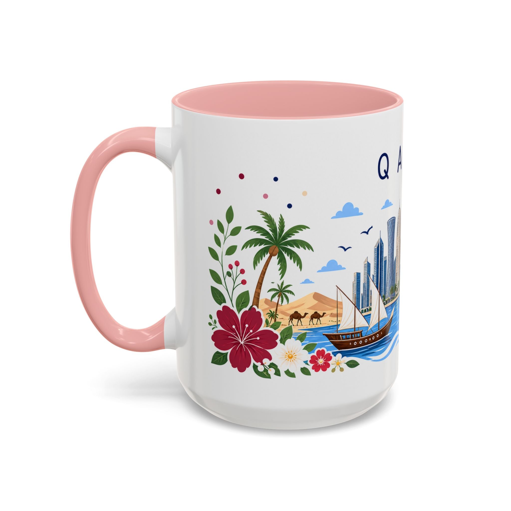 Qatar Coffee Mug | Travel Souvenir Accent Mug | Place Gift Ceramic Cup 11oz 15oz