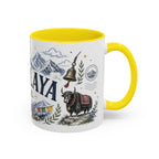 Himalaya Coffee Mug | Travel Destination Souvenir Gift | Accent Color Ceramic 11oz 15oz