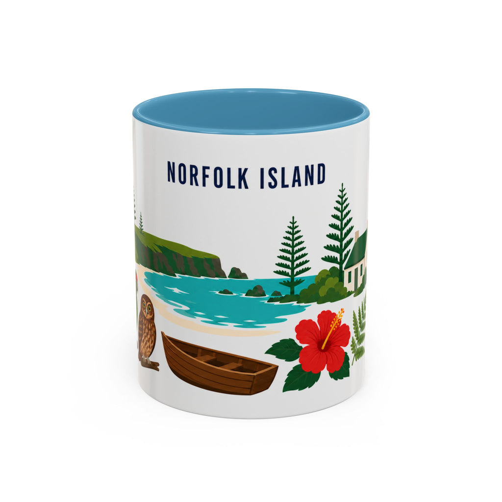 Norfolk Island Coffee Mug | Travel Souvenir Accent Mug | Country Gift Ceramic Cup 11oz 15oz