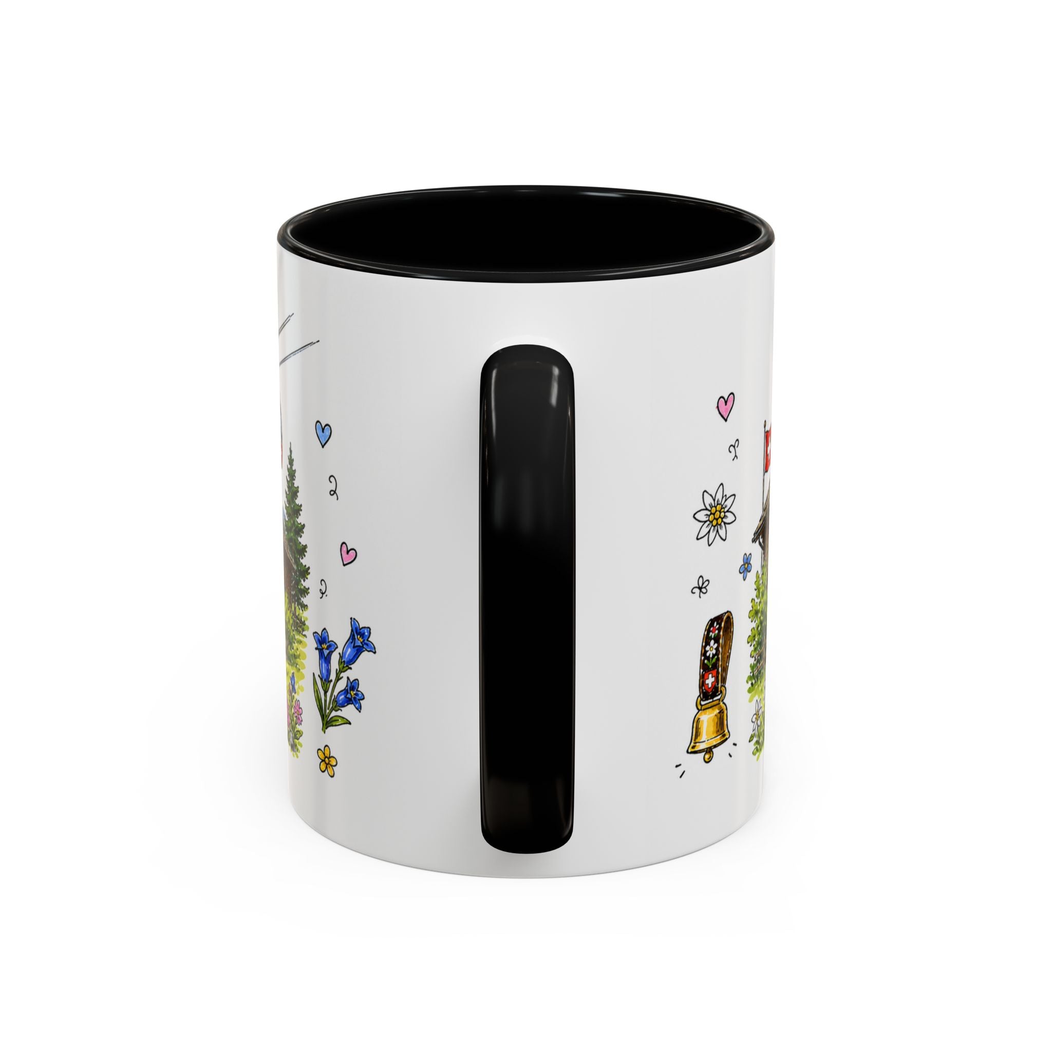 Grindelwald Illustrated Travel Mug | Switzerland Souvenir Accent Coffee Mug | 11oz 15oz Ceramic Cup