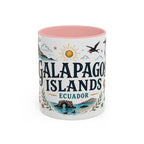 Galapagos Islands Coffee Mug | Travel Destination Souvenir Gift | Accent Color Ceramic 11oz 15oz