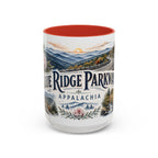 Blue Ridge Parkway Mug, Appalachia Travel Souvenir, Bucket List Gift, Accent Ceramic Coffee Mug 11oz 15oz