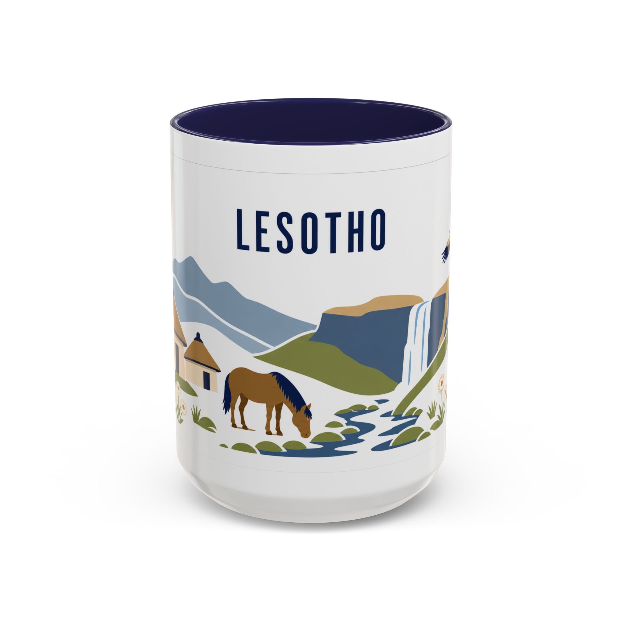 Lesotho Coffee Mug | Travel Souvenir Accent Mug | Country Gift Ceramic Cup 11oz 15oz