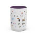 Iguazu Falls Christmas Mug | Watercolor Travel Souvenir | Holiday Gift | Accent Ceramic Coffee Cup 11oz 15oz