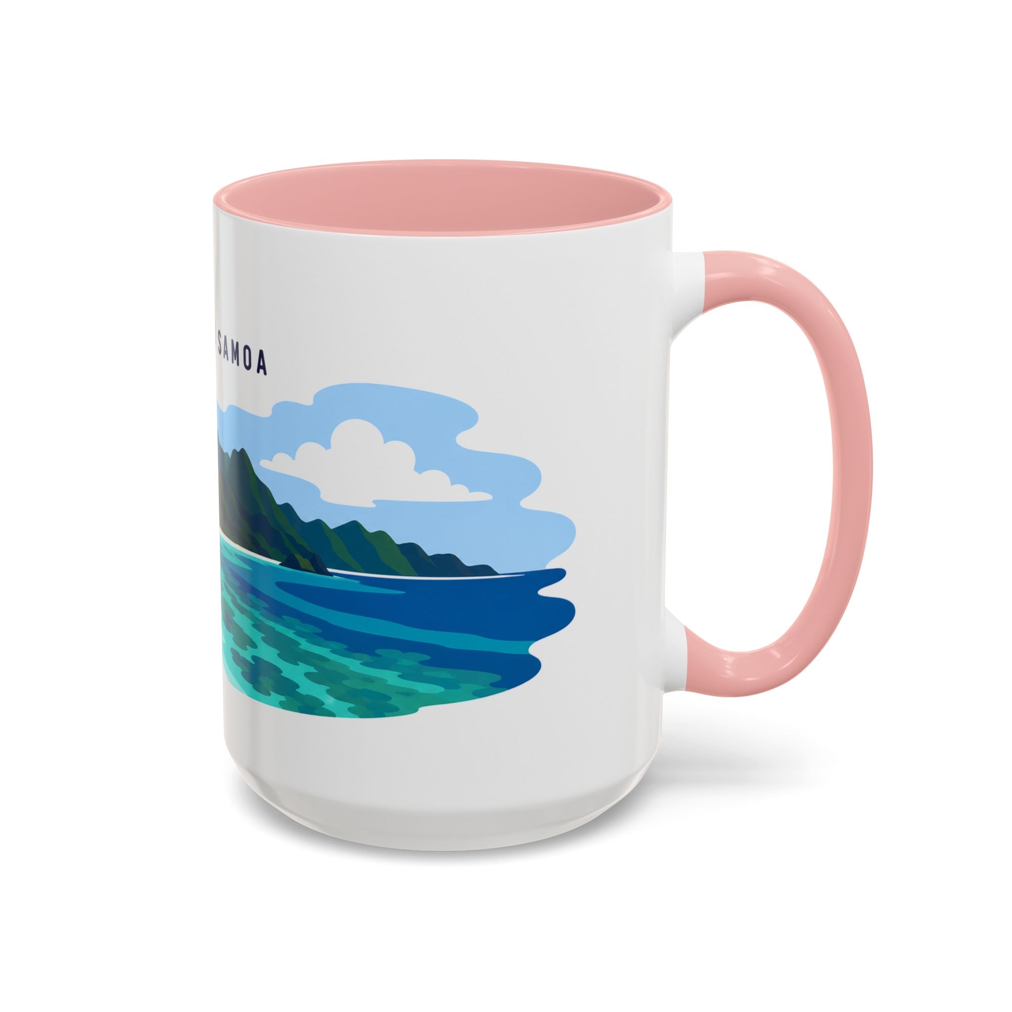 National Park of American Samoa Coffee Mug | Solid Color Block Park Souvenir | 11oz 15oz Accent Mug