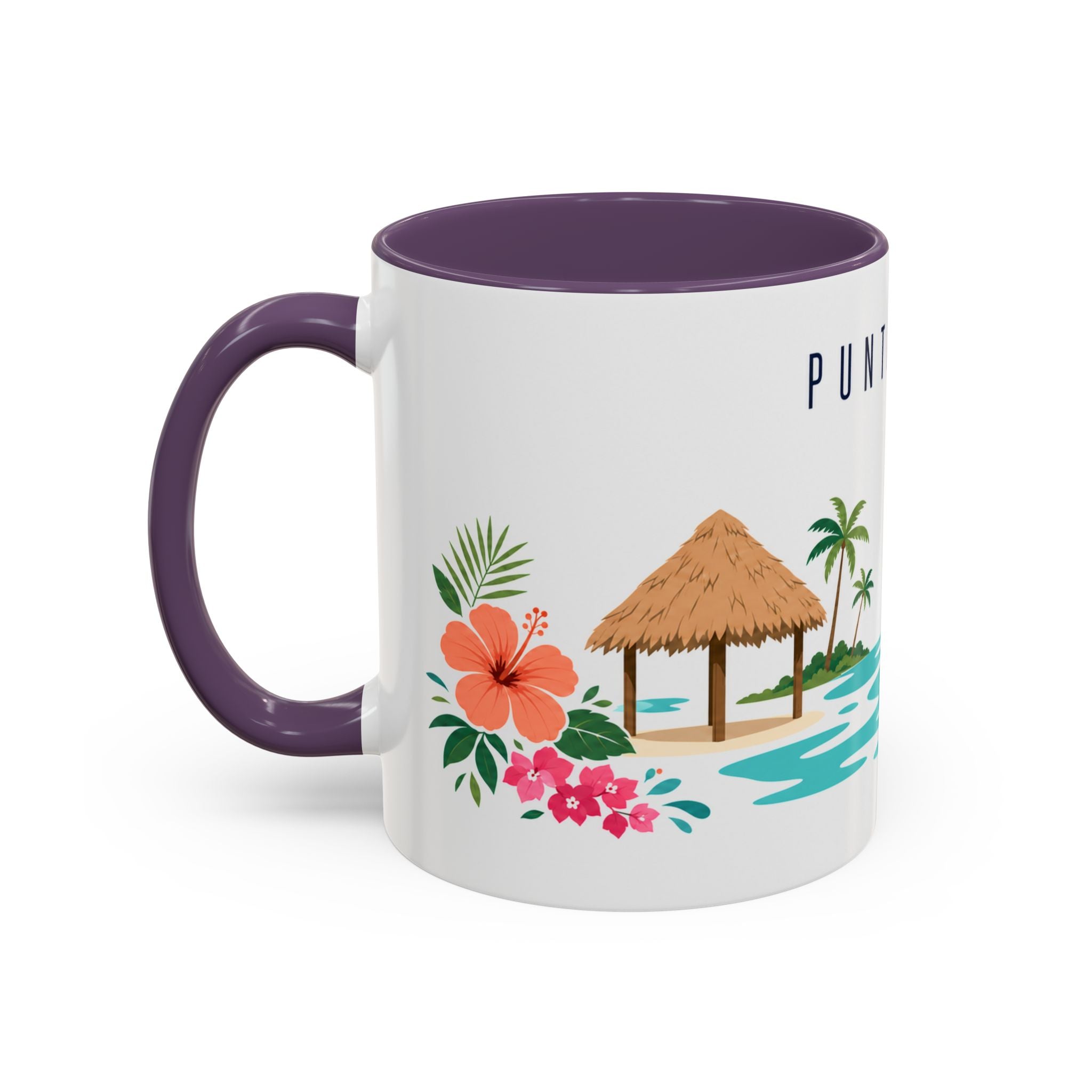 Punta Cana Coffee Mug | Dominican Republic Travel Souvenir | Porcelain Decal City Gift | 11oz 15oz Accent Mug