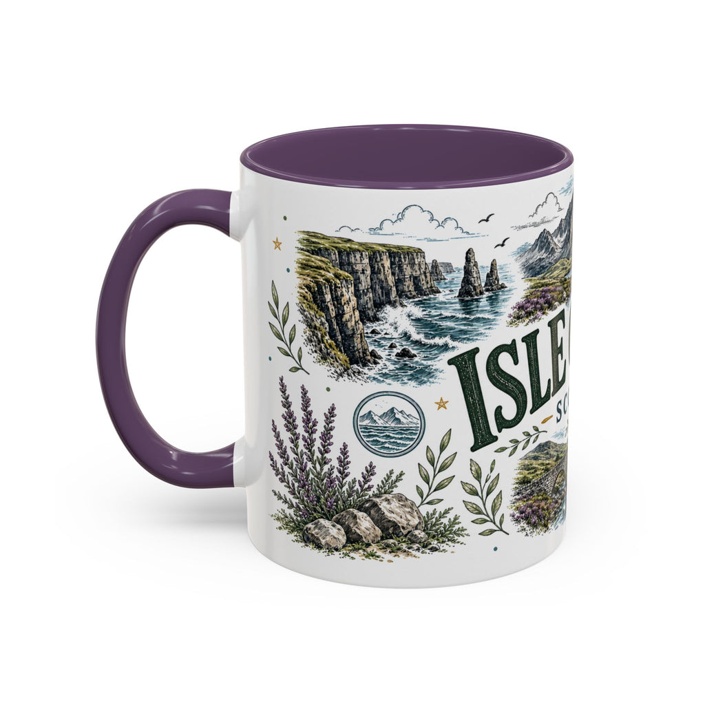 Isle of Skye Mug, Scotland Travel Souvenir, Bucket List Gift, Accent Ceramic Coffee Mug 11oz 15oz