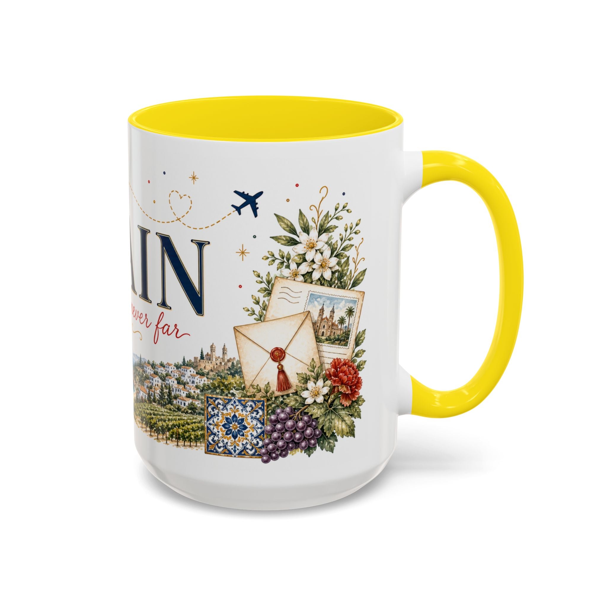 Spain Home Country Mug | Moving Away Gift | Long Distance Friendship | 11 oz 15 oz Accent Mug