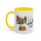 Oklahoma City Illustrated Travel Mug | City Souvenir Accent Coffee Mug | 11oz 15oz Ceramic Cup