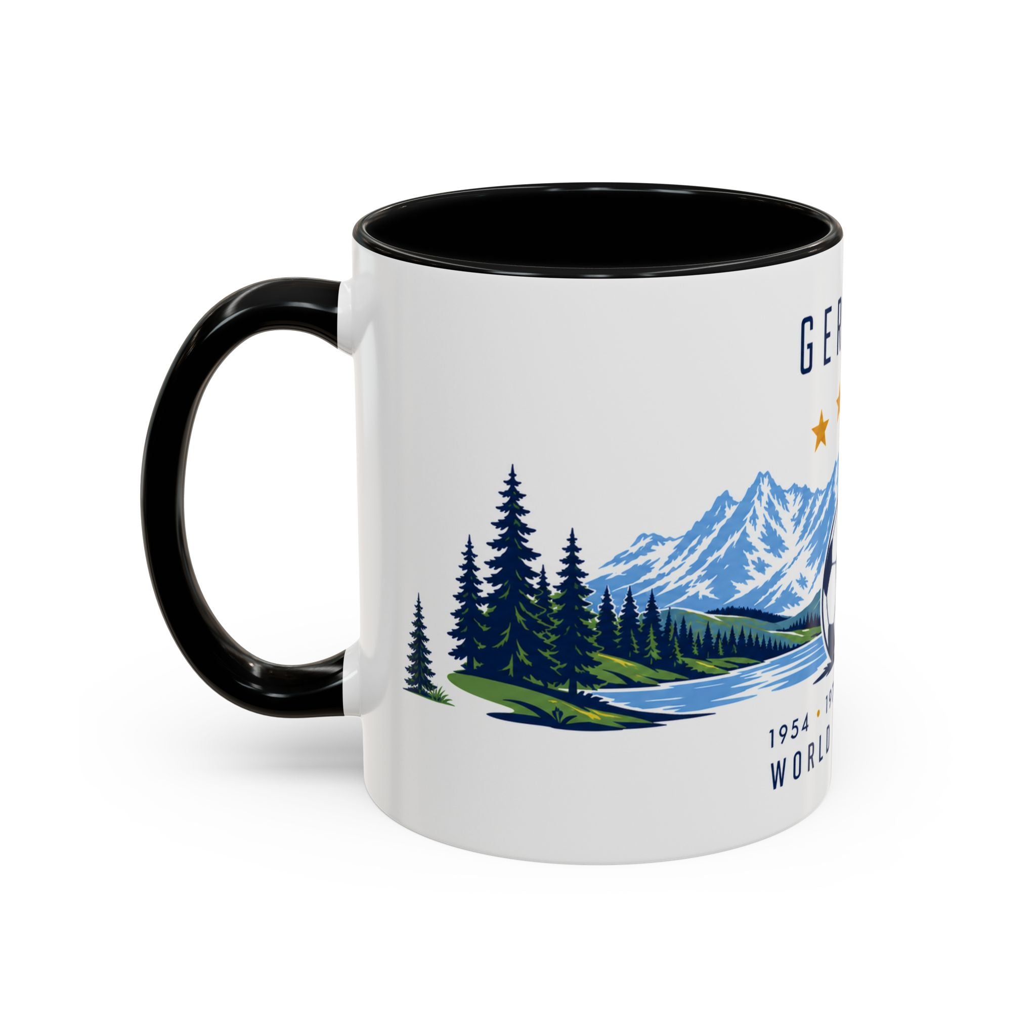 Germany World Champions Mug | Four Time Soccer Champion Gift | German Football Fan Cup | 1954–2014 | 11oz 15oz Accent Mug