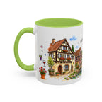 Kaysersberg Illustrated Travel Mug | France Souvenir Accent Coffee Mug | 11oz 15oz Ceramic Cup